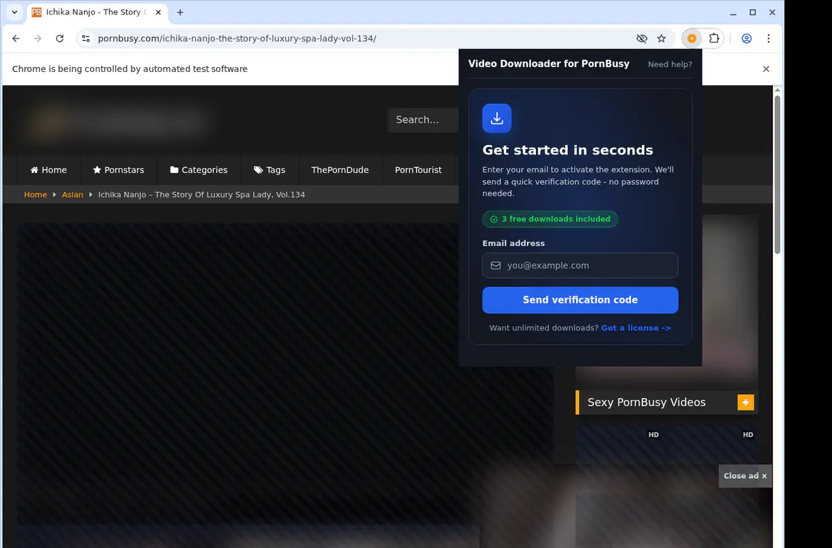 Pornbusy Video Downloader browser extension screenshot 5